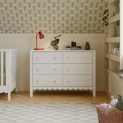 daVinci Sammy Scallop 6-Drawer Dresser in White