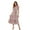 Yellow, variant on Women's Ruffled Printed One Shoulder Midi Dress with Sheer Overlay and Non Stretch Bodice 100% Polyester Fabric