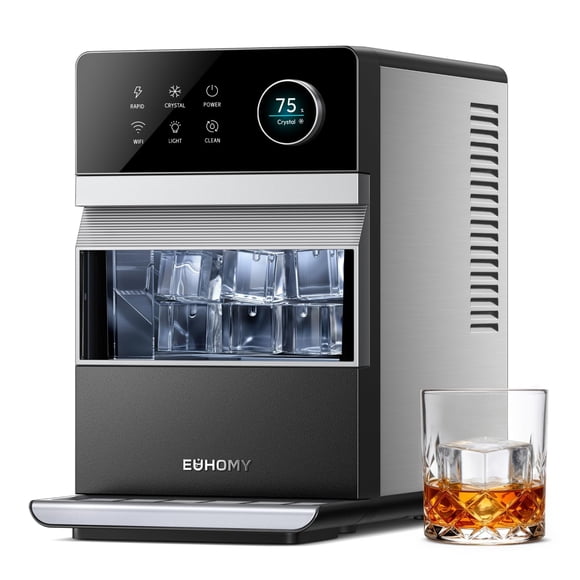 Máquina de Hielo EUHOMY de Encimera con APP 110/día 2,4 L