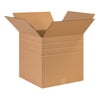 The Packaging Wholesalers Multi-Depth Corrugated Boxes 17" x 17" x 17" Kraft 25/Bundle BS171717MD