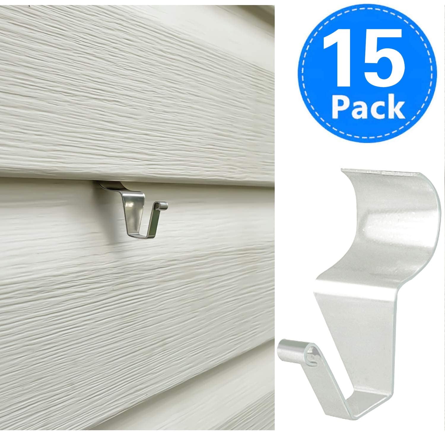 (20 Pack) Vinyl Siding Hooks NoHole Needed Heavy Duty Siding Hanging