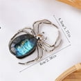 thumbnail image 3 of Natural Elongated Stone Stone Spider Ornament Silver Alloy Ornament, Handmade Halloween Decor Healing Crystal Gift for Home And Office Unique Animal Figurine, 3 of 5