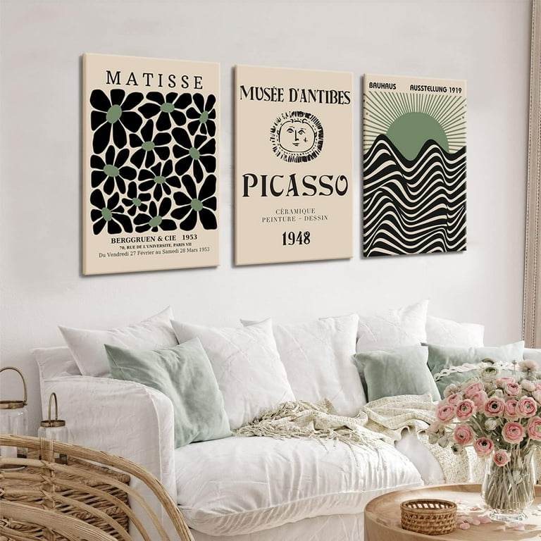 Matisse Stampa Matisse Poster astratto stampabile da parete Matisse Poster mostra galleria rosa decorazione da parete soggiorno camera da letto senza cornice 30 × 40 cm × 3 pezzi