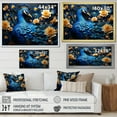 thumbnail image 4 of Designart "Royal Plumage Of A Majestic Peacock IV" Animals Peacock Floater Framed Canvas Wall Art, 4 of 5