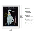 thumbnail image 2 of India - Eastern Epicurean - Indian Elephant with Howdah (Carriage) - France - Vintage Airline Travel Poster by Bernard Villemot c.1956 - Japanese Unryu Rice Paper Art Print (Unframed) 17 x 22 in, 2 of 4
