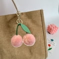 thumbnail image 5 of Isvgxsz Keychain Cherry Bag Charms Cute Cherry Keychain, Fluffy Accessories Purse Charms Handbags Pendant for Women Girl Car Bag Handbag Purse Key, 5 of 6