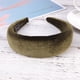 thumbnail image 5 of Diadema de esponja para el pelo, banda de tela de color liso, tocado elegante para mujeres y niñas, color verde, 5 of 5