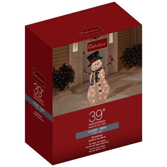 SNOWMAN W/CARDINAL39'' (Pack of 1)