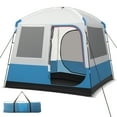 thumbnail image 1 of Gymax Camping Tent for 3-5 People Cabin Shelter w/ Large Double-Layer Mesh Front Door, 1 of 10
