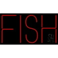 thumbnail image 1 of Red Fish Block LED Neon Sign 13" Tall x 24" Wide - inches Black Square Cut Acrylic Backing, with Dimmer - Premium built indoor Sign for Club, Home décor, Event, Workshop, Storefront., 1 of 7