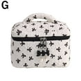 thumbnail image 4 of Small Hand Makeup Bag Pink Black Print Bow Women's Convenient Cosmetic Bag, 4 of 8