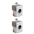thumbnail image 1 of Wosthever Cubierta De Doble Polvo Para Lavadora - Aparato Limpio Y Prolijo Lavable A Máquina Cubierta De La Máquina Refrigerador Toalla Azul Y porcelana azul y blanca 70*170 cm, 1 2Conjunto, 1 of 6