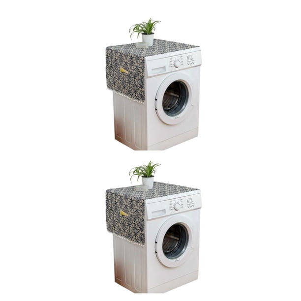 Naiovety Cubierta Antipolvo De Poliéster Para Refrigerador - Protege Y Prolonga La Vida Útil De La Refrigeradora Cubierta Lavable A Máquina porcelana azul y blanca 30*90 cm, 1 2Conjunto