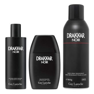 Guy Laroche Drakkar Noir Cologne - 3 Pc Gift Set with 3.4oz EDT
