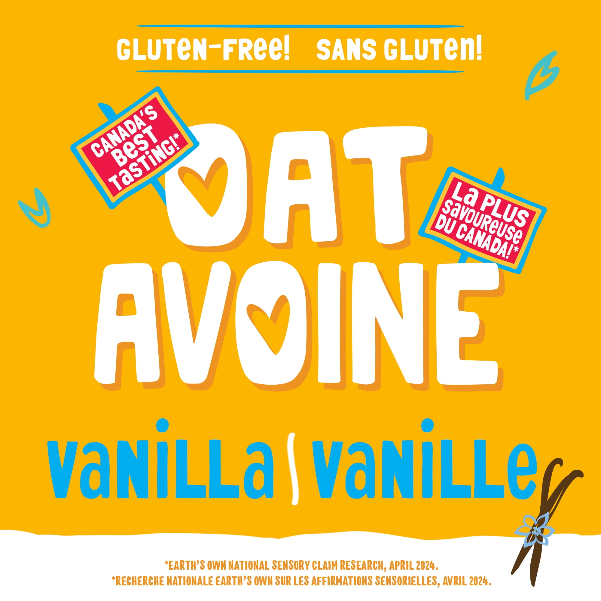 Earth's Own Sans gluten, Boisson à l’avoine Vanille, 946 ml