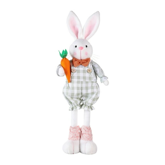 Lksixu Easter Decorations Easter Bunny Eggs Wreath Door Polyester for Spring Entrance Room Decor Bunny Stuffed Animals Cute Easter Bunny Birthday Easter Kids Spring Decor for Party Holiday