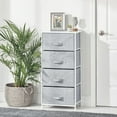 thumbnail image 2 of mDesign Tall Dresser Storage Tower Stand with 4 Removable Fabric Drawers - Gray, 2 of 8