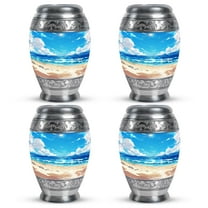 SUBSH Beach Urn - Small Urns for Ashes - Ash Holders for Human Ashes - Companion Urn - Adult Urns for Human Ashes Men - (3 inch Pack of 4)