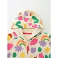 thumbnail image 6 of Emy Dola Girls Zip Up Hoodie Jacket Toddler Unicorn Rainbow Floral Sweatshirt Kids Hooded Coat Casual Outerwear 2-7 Years, 6 of 8