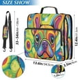 thumbnail image 3 of YAZAOO Zipper Binder trapper keeper Documents Organized Design Colorful Dog Illustration Printed, 3 of 8
