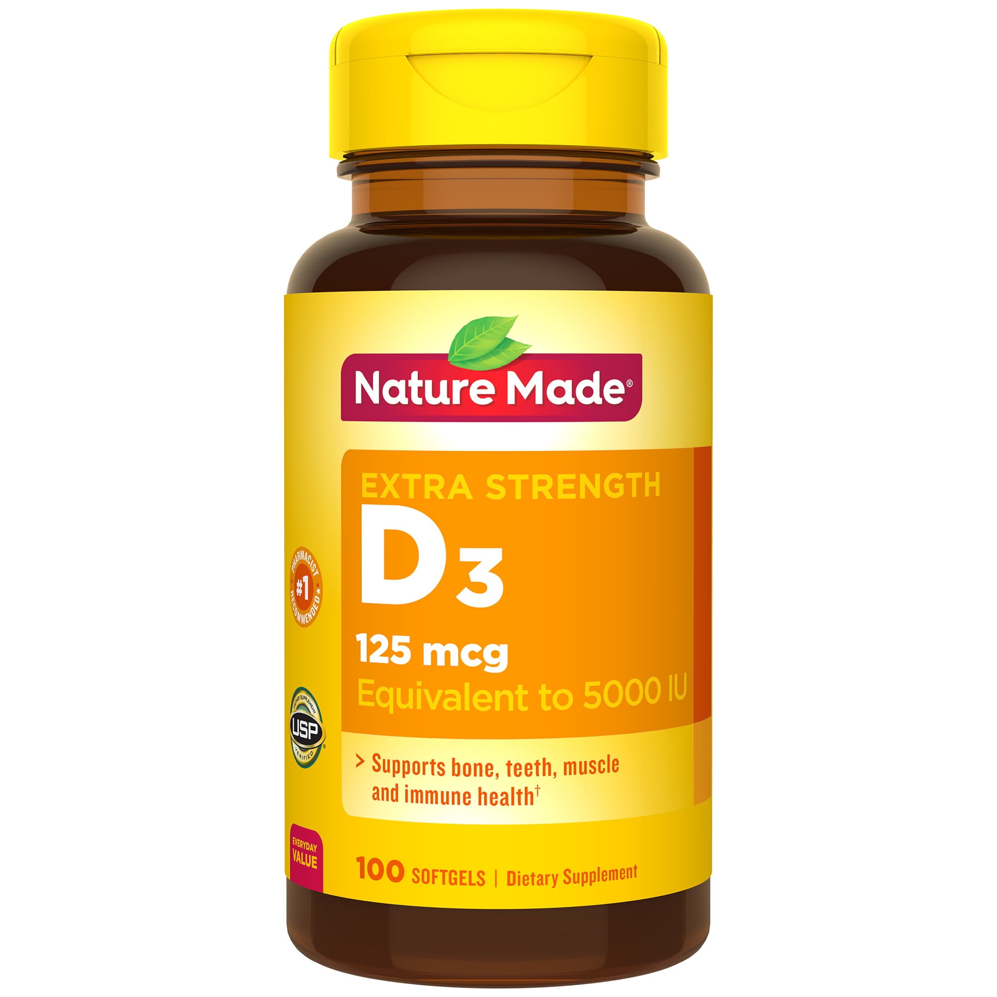 Nature Made Extra Strength Vitamin D3 125 Mcg 5000 Iu