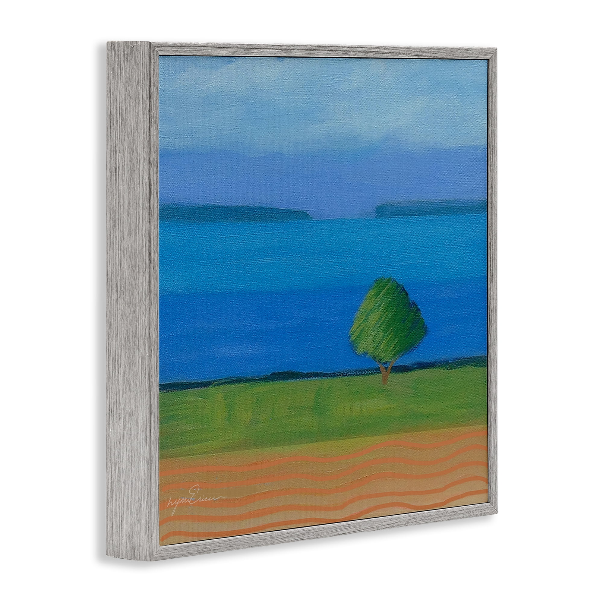Stupell Industries Lone Tree at Spring Cove Gray Framed Giclee Art, design by Lynn Ericson Fine Art