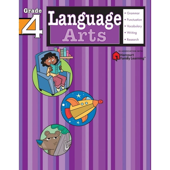 Flash Kids Harcourt Family Learning Language Arts, Grade 4, (Paperback)