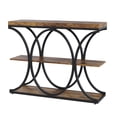 thumbnail image 2 of Kojooin 3-Tier Narrow Console Table, Modern Sofa Table with Open Shelves and Geometric Metal Legs for Entryway or Hallway, 2 of 6
