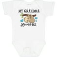 thumbnail image 3 of Inktastic My Grandma Loves Me with Sloth and Hearts Boys or Girls Baby Bodysuit, 3 of 5