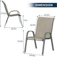 thumbnail image 5 of ECOPATIO Patio Chairs Set of 4, Outdoor Stackable Dining Chairs for All Weather, Breathable Garden Outdoor Furniture for Backyard Deck, Brown, 5 of 5