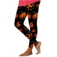 thumbnail image 3 of Feancey High Waisted Leggings for Women Novelty Halloween Print Workout Tights Holiday Casual Tummy Control Yoga Pants Buttery Soft Stretch Leggings Multicolor XXL, 3 of 7