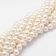 thumbnail image 1 of Shell Pearl Bead Strands Grade A Round Floral White 6mm Hole: 0.8mm about 62pcs/strand 16 inch, 1 of 8
