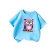 thumbnail image 3 of WhouRiu Big Girls T Shirts Cute Print Short Sleeve Tee Clothes Children Summer Casual T Shirt Blue,Sizes 13-14, 3 of 3
