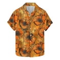 thumbnail image 2 of Awdenio Men's T-shirts Short Sleeve Casual Printed Button Down Tropical Shirt Summer Holiday Beach Hawaii Shirts,Size S, 2 of 5