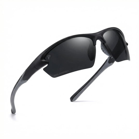 POLASUP Polarized Sports Sunglasses for Men Women, UV400 Protection Lightweight Wrap Around Sun Glasses for Driving Fishing Cycling Golf