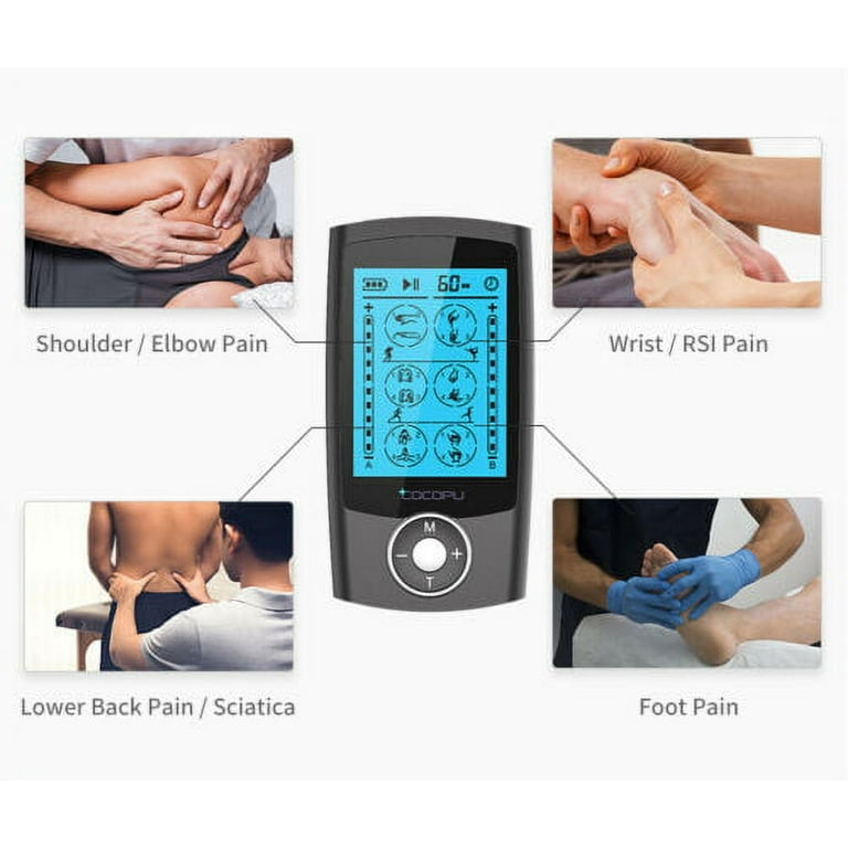 Tens Unit Machine Device 24 Massage Modes Newest Model Muscle Stimulator  for Lower Back Neck Shoulder Pain Relief Massager Comes With 10 Pads [5