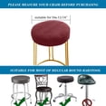 thumbnail image 2 of NOGIS Round Bar Stool Covers 2 Pack, Round Chair Covers with Elastic Bands Dia.12-14", Round Seat Cushions for Chairs Stool Slipcovers -Wine Red, 2 of 7