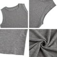 thumbnail image 5 of Loose Fit Casual Crew Neck T Shirts Basic Tee Tops Summer Sleeveless Women's Tank Top, 5 of 6