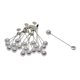 thumbnail image 2 of 20 piezas de bricolaje abalorios para proteger palo configuración de bandeja forma forma forma en para res mujeres boutonniere pines artesanía Perla Gloria Broche de traje de alfileres de solapa, 2 of 9