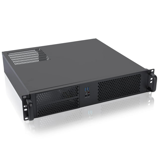 Chasis Micro ATX de 2U para montaje en rack, RackChoice, 2 x 5.25 con fuente de alimentación