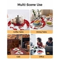 thumbnail image 2 of 15 Inch Round Placemats Set of 6, Red Christmas Non Slip Heat Insulation PP Table Mats, Snowman Gifts Xmas Tree Winter Snowflake Washable Place Mats for Kitchen Dining Party Table Decor, 2 of 7