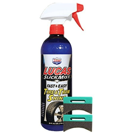 Selicks Violet - Lucas Slick Mist Tire & Trim Shine (24 oz.) Bundled with a Applicator Pads (2 Items)