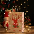 thumbnail image 4 of UDIYO 12Pcs Christmas Gift Bags Assorted Styles Bags Xmas Small Kraft Paper Bags with Handles Christmas Goodie Bags with Christmas Prints for Xmas Gift Wrapping Christmas Supplies, 4 of 8