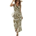 thumbnail image 2 of Cheetah Leopard Dress Fashion Boho Beach Long Dresses Female Party Printed Maxi Dress, 2 of 9