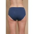 thumbnail image 3 of Women's Cottonique W22200 Latex Free Organic Cotton Brief Panty - 2 Pack (Melange Blue 9), 3 of 5