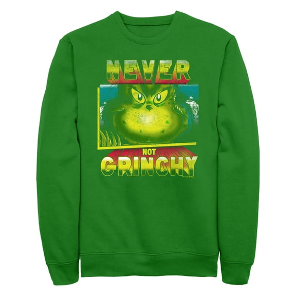 Men's Dr. Seuss Distressed Never Not Grinchy Sweatshirt