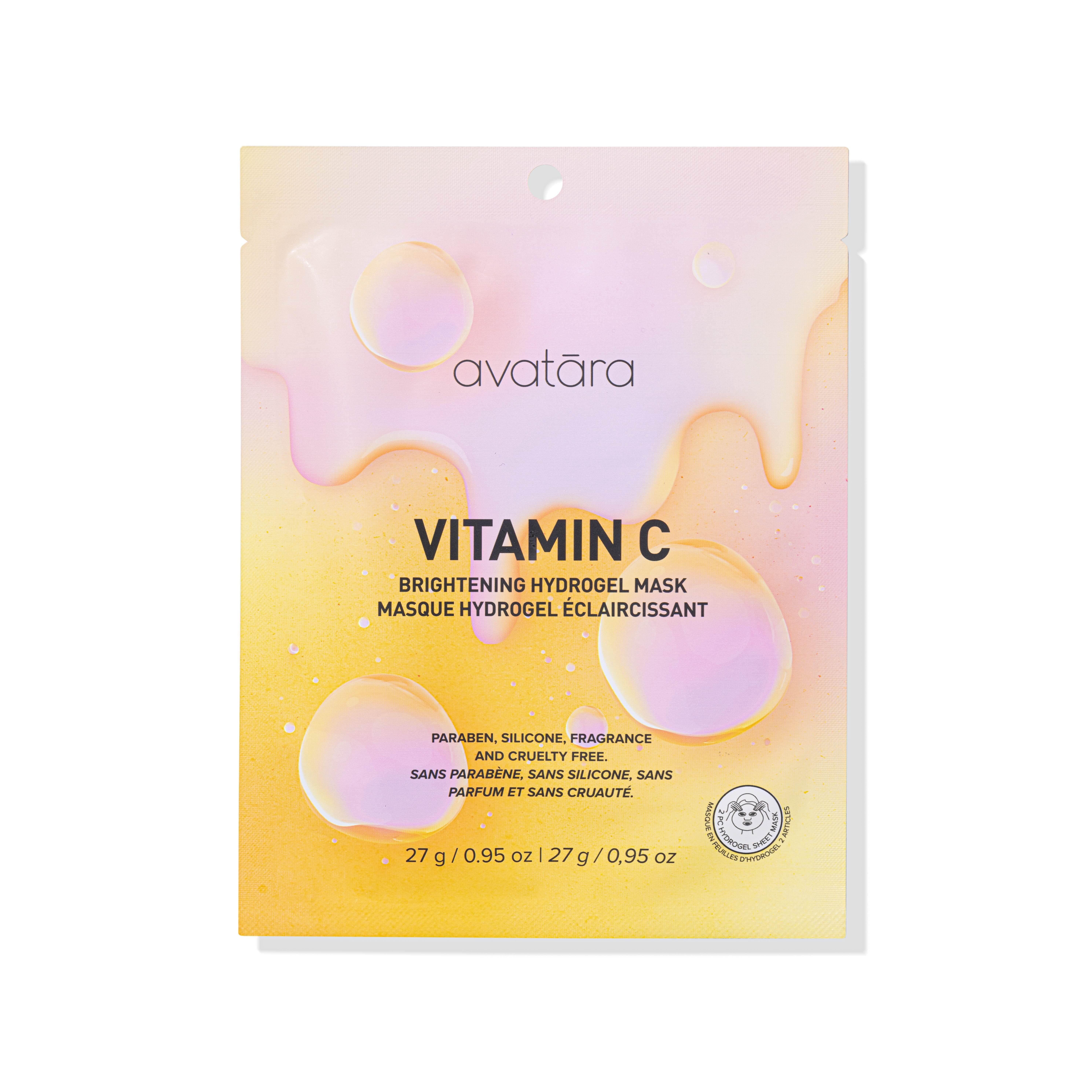 (2 pack) Avatara Vitamin C Brightening Hydrogel Face Mask for All Skin Types, 1 Sheet Mask