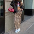 thumbnail image 3 of Women’s Leopard Print High Waist Maxi Skirt, Casual Long Straight Skirt, 3 of 11