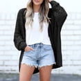 thumbnail image 4 of Suéter Cárdigan informal ahuecado para mujer, traje de vacaciones holgado de Color sólido de gran tamaño Cgtredaw Negro T XXL para Mujer, 4 of 6