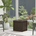 thumbnail image 4 of Suncast Outdoor 22 Gallon Resin and Wicker Deck Box, Java Brown, 17 in D x 20.5 in H x 22 in W, 11.25 lb, 4 of 4
